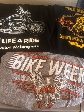 3 bike week shirt bundle 2010s bmw boston md b5  chopper  daytona beach florida
